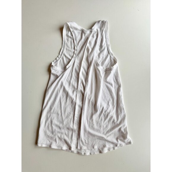 Lot of 2 LULULEMON Size 4 All Tied Up Green White Pima Cotton Tie Back Tank Tops - Picture 4 of 16